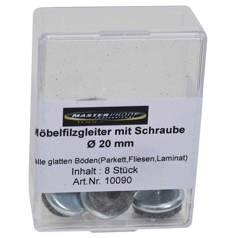 Filzgleiter 20 mm 8 St&uuml;ck mit Schraube image number 1