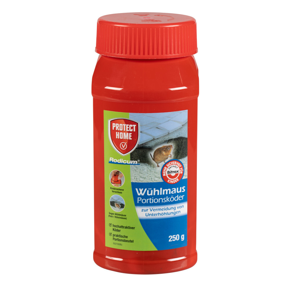 W&uuml;hlmaus Portionsk&ouml;der Protect Home Rodicum 250 g effektiv und zuverl&auml;ssig