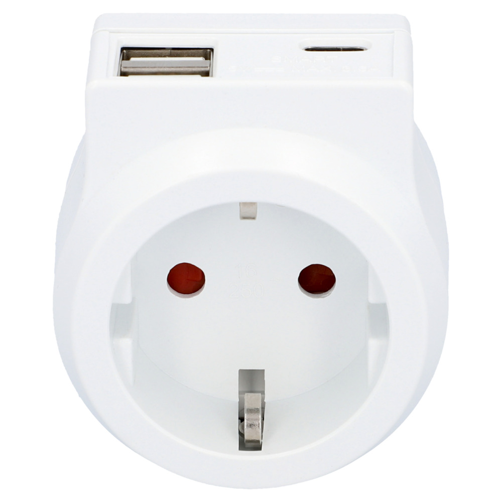 Zwischenstecker mit USB-A+C-Anschluss