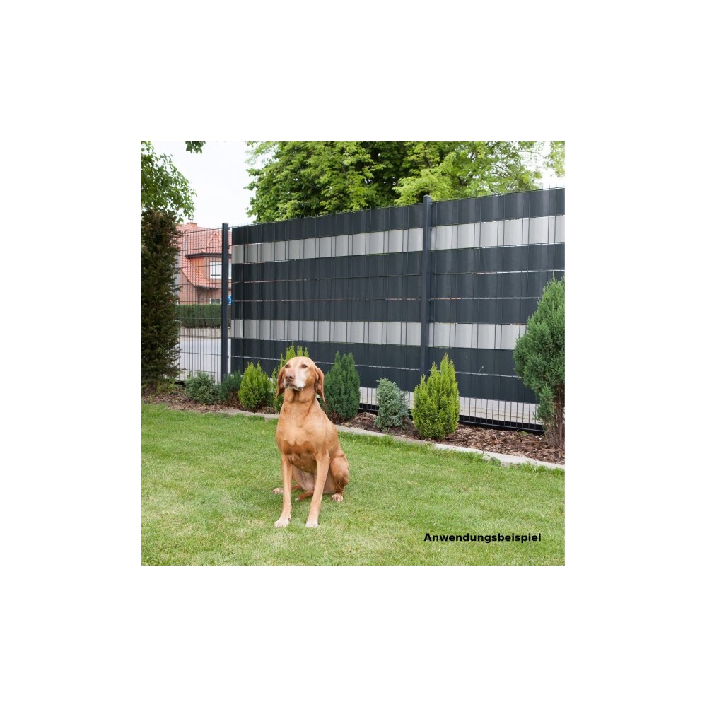 Zaun Sichtschutz und Windschutz A1-Blickdicht 3 Rollen, 19 cm Breit in Wei&szlig;aluminium mit Klemmschienen image number 7