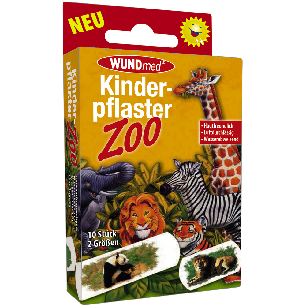 Kinderpflaster Zoo, 10 St&uuml;ck in 2 Gr&ouml;&szlig;en