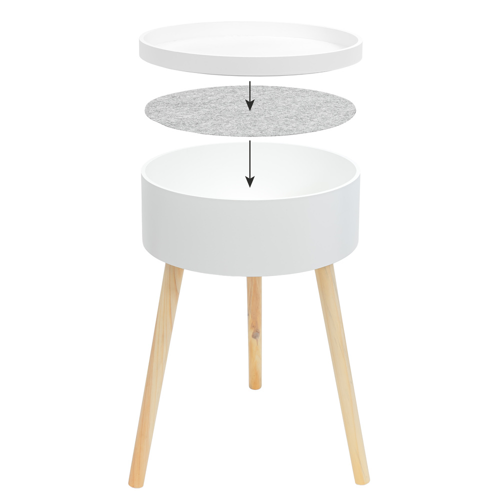 Beistelltisch 38x38x59cm wei&szlig; image number 2