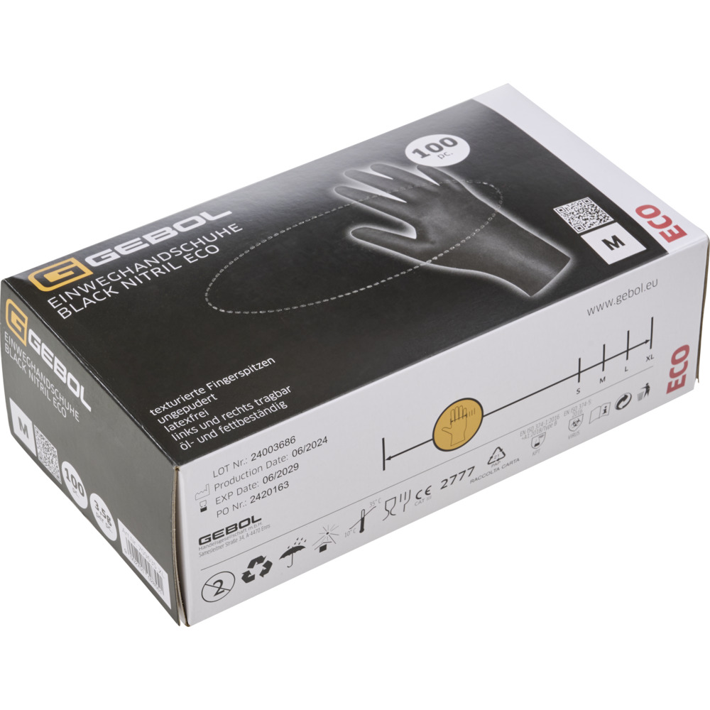 Einweghandschuhe Nitril Gr. 8 / M, 100 St&uuml;ck schwarz