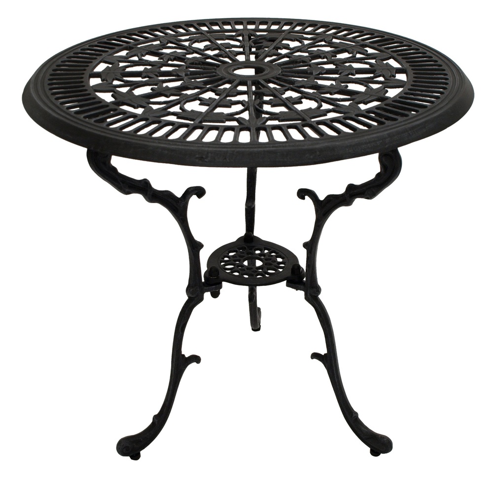 Tisch &Oslash; 70 cm rund Aluguss Antik-Grau