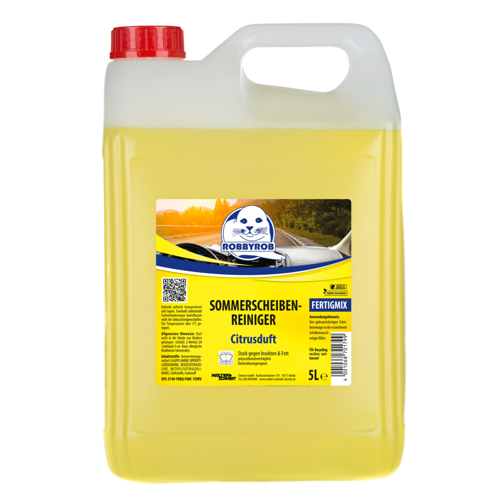 Scheibenreiniger 5 Liter f&uuml;r Sommer mit Citrusduft