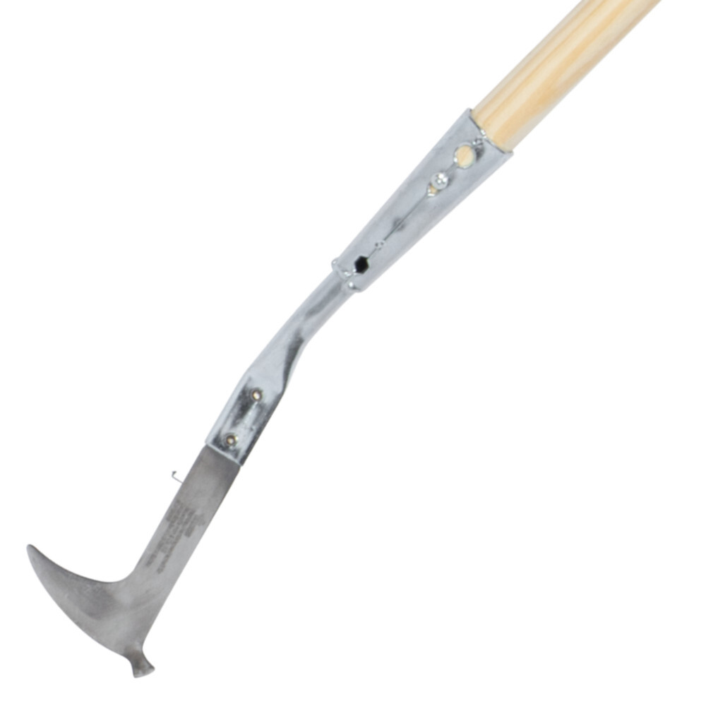 Fugenkratzer aus Edelstahl mit Holzstiel und Kunststoff-Schonkappe