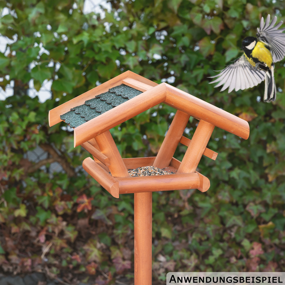 Vogelfutterhaus Holz 101 cm mit Fu&szlig; image number 3