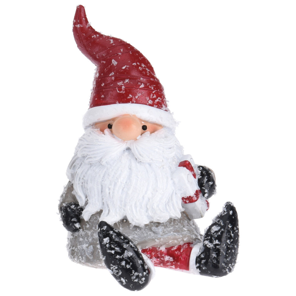 Dekofigur Weihnachtsmann 12 cm beflockt in verschiedenen Ausf&uuml;hrungen image number 2