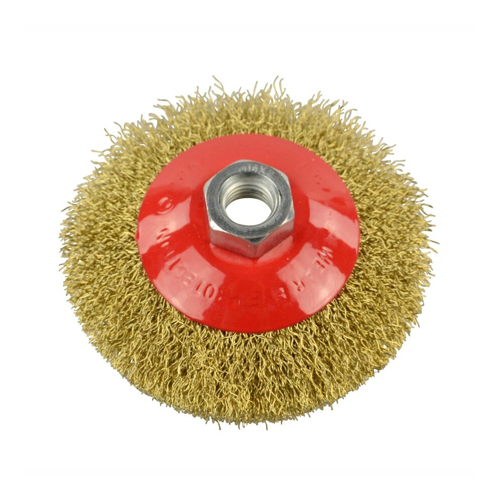 Scheibenb&uuml;rste 100mm gewellt Stahl Schleifb&uuml;rste Winkelschleifer Rundb&uuml;rste