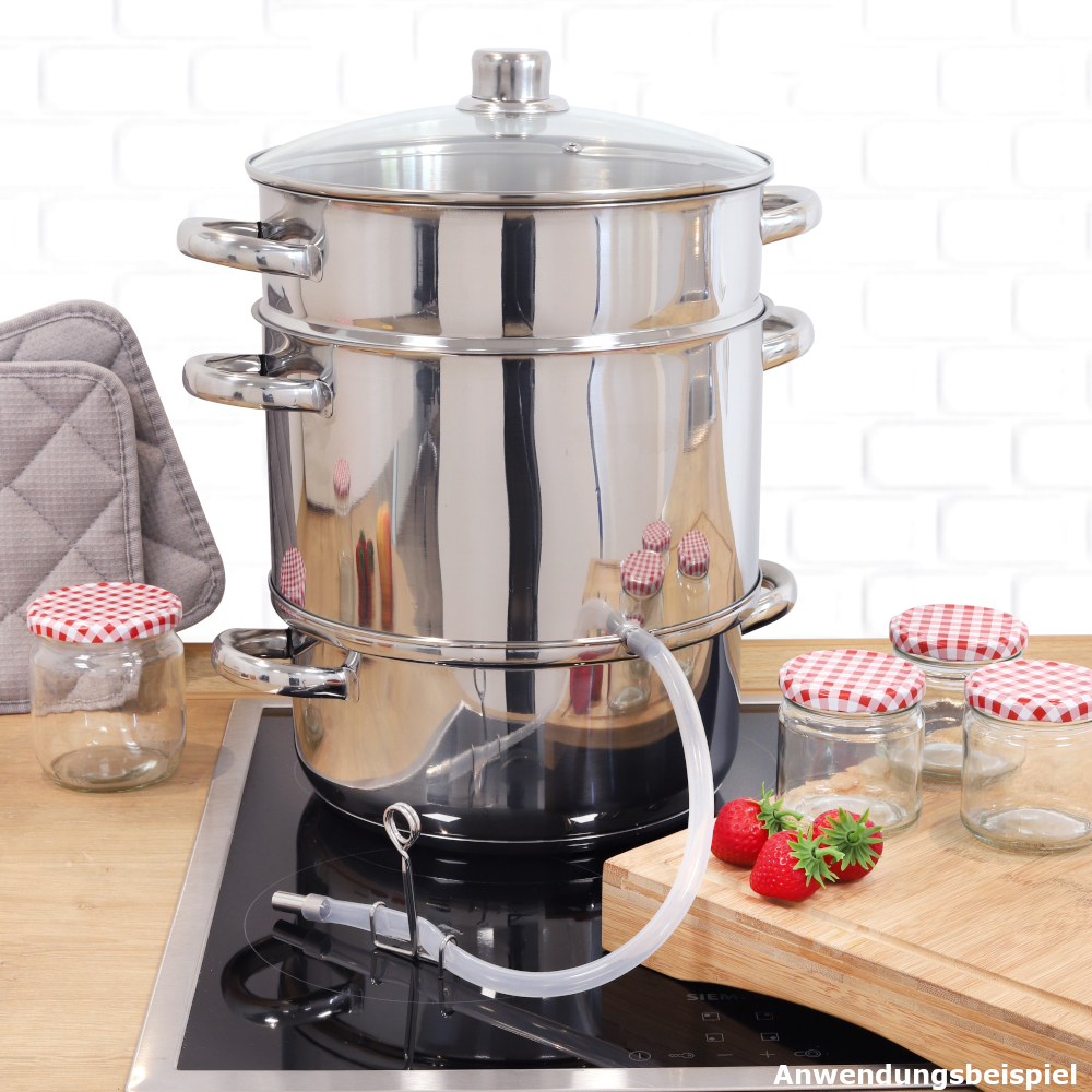 Dampfentsafter-Set 3-teilig 14,4 Liter aus Edelstahl image number 2