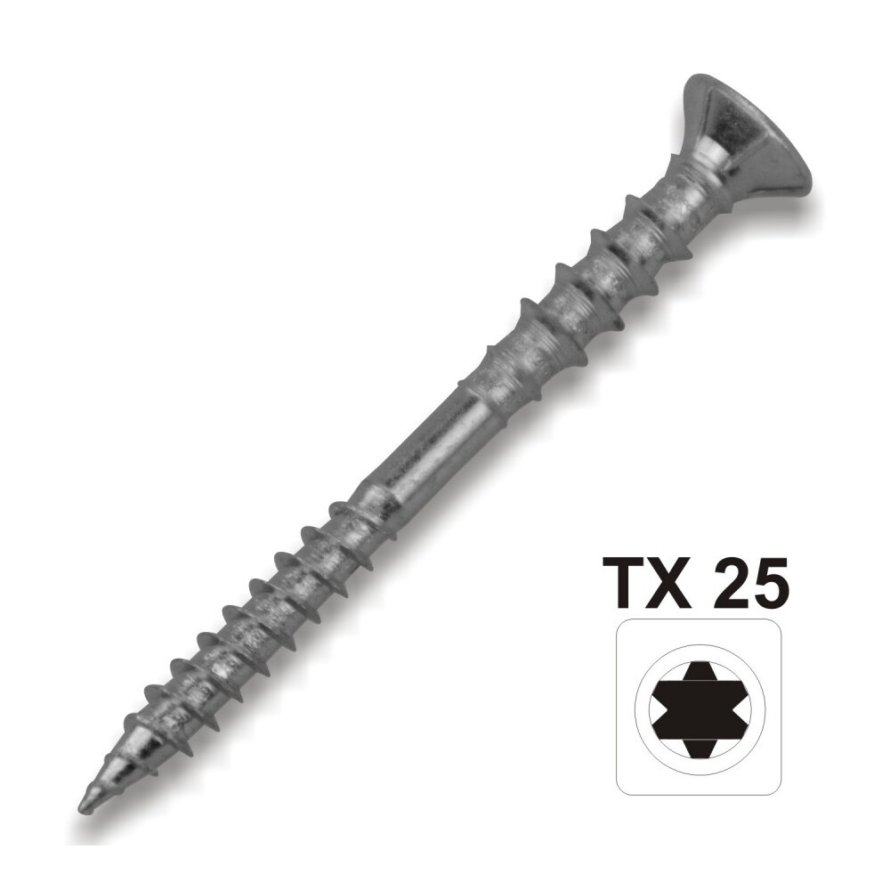 Justierschraube 6,0 x 60 mm TX Senkkopf aus Stahl verzinkt