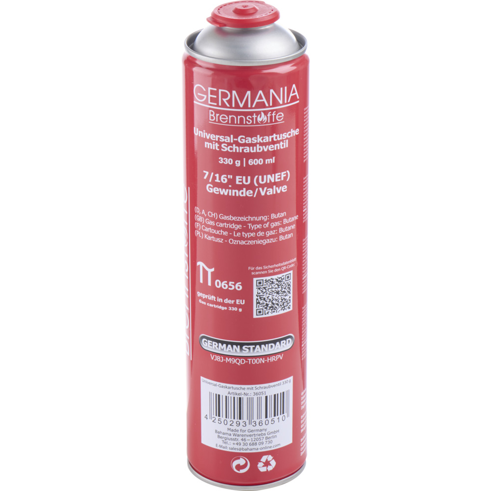 GERMANIA&reg; Butan-Gaskartusche 330 g