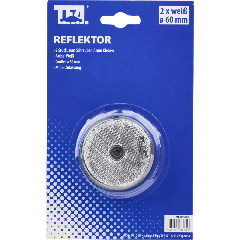 Reflektor 60 mm rund weiss image number 1