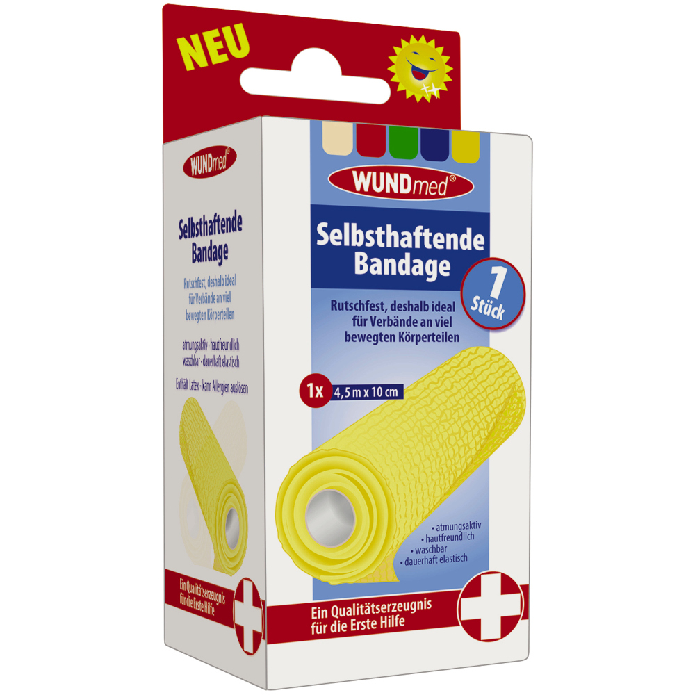 Haftbandage breit, 4,5 m x 10 cm, farbig sortiert