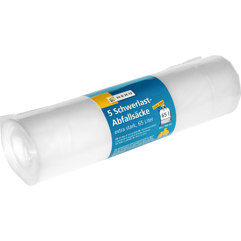 Schwerlast-Abfalls&auml;cke 65 Liter 65&micro; 5 St&uuml;ck