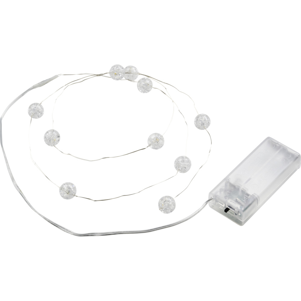 LED-Lichterkette 120 cm 10 Acrylkugeln Timerfunktion