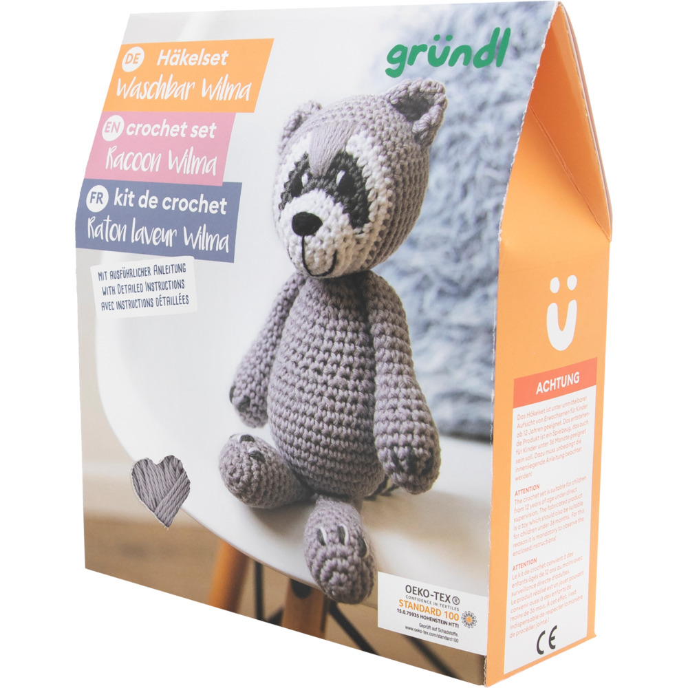 H&auml;keltier DIY-Set Waschb&auml;r Wilma