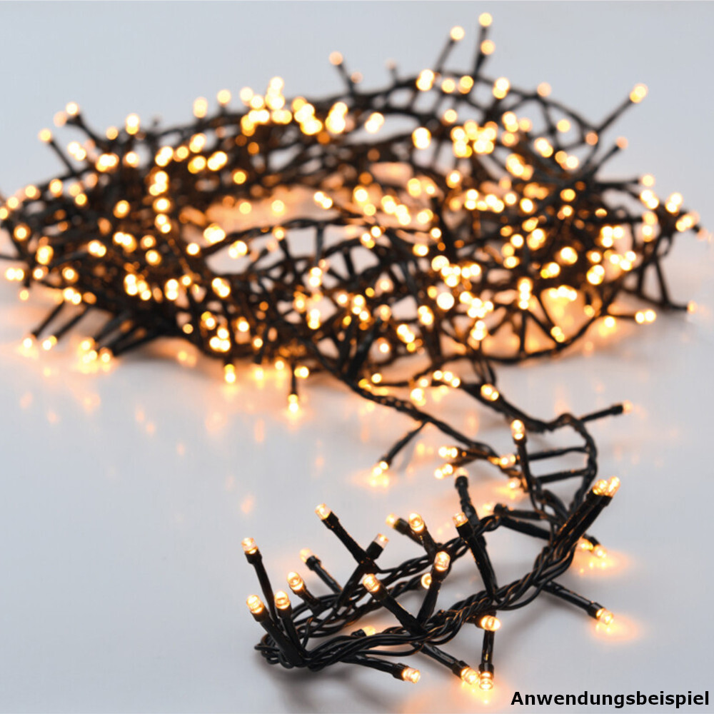 LED-Clusterlichterkette 8 m mit 400 LEDs warmwei&szlig; image number 3