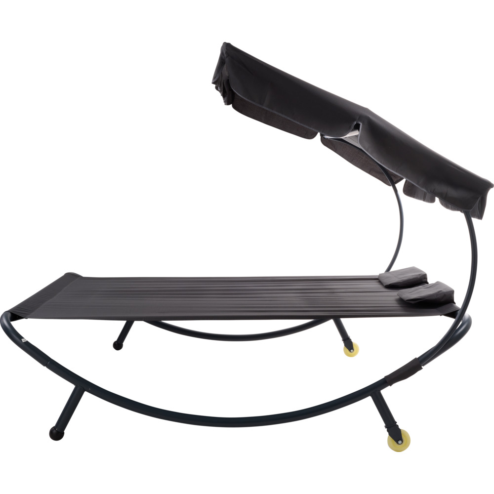 Doppel-Sonnenliege mit Dach steingrau image number 3