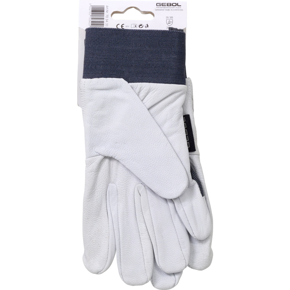 Handschuhe Uni Fit Comfort Gr&ouml;&szlig;e 8 aus Ziegenleder in hellgrau image number 1