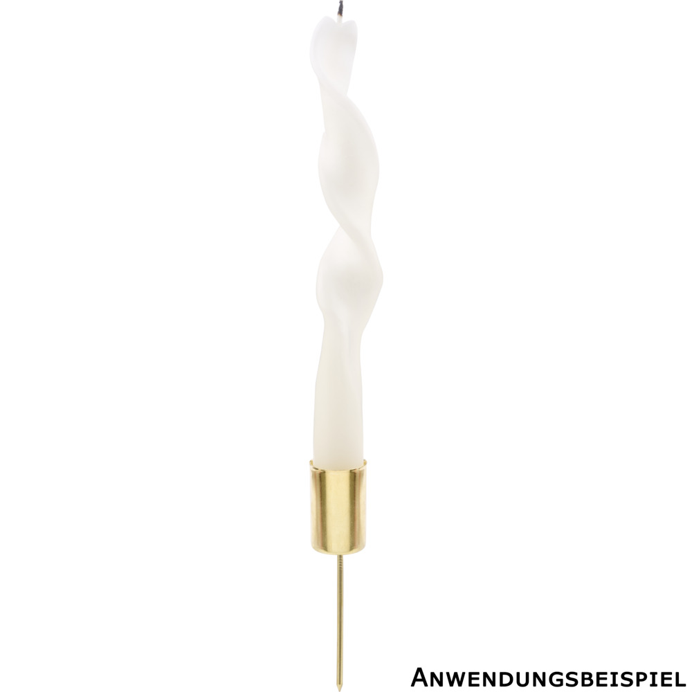 Kerzenhalter-Set 2 St&uuml;ck 10 cm f&uuml;r Tafel- oder Spitzkerzen in gold image number 3