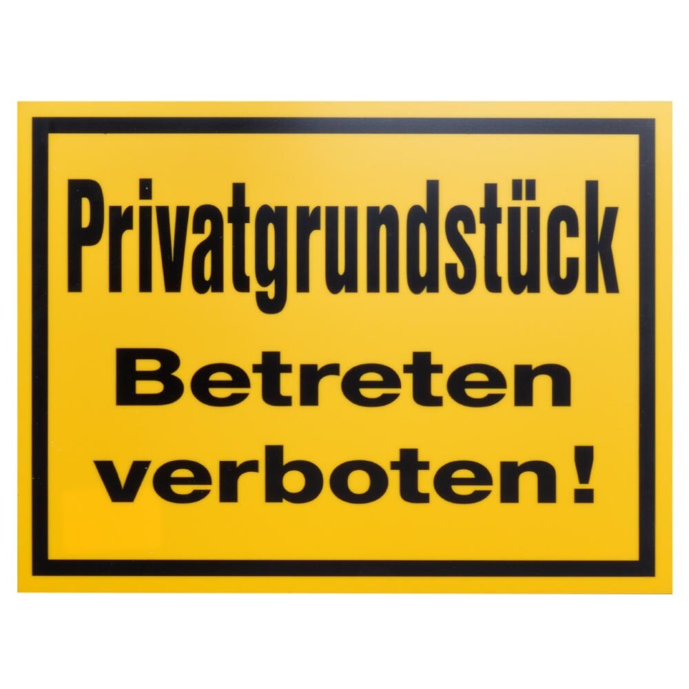 Schild Privatgrundst&uuml;ck Betreten verboten