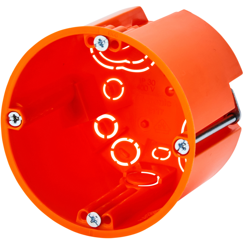 Hohlwand-Schalterdose 61 mm, orange