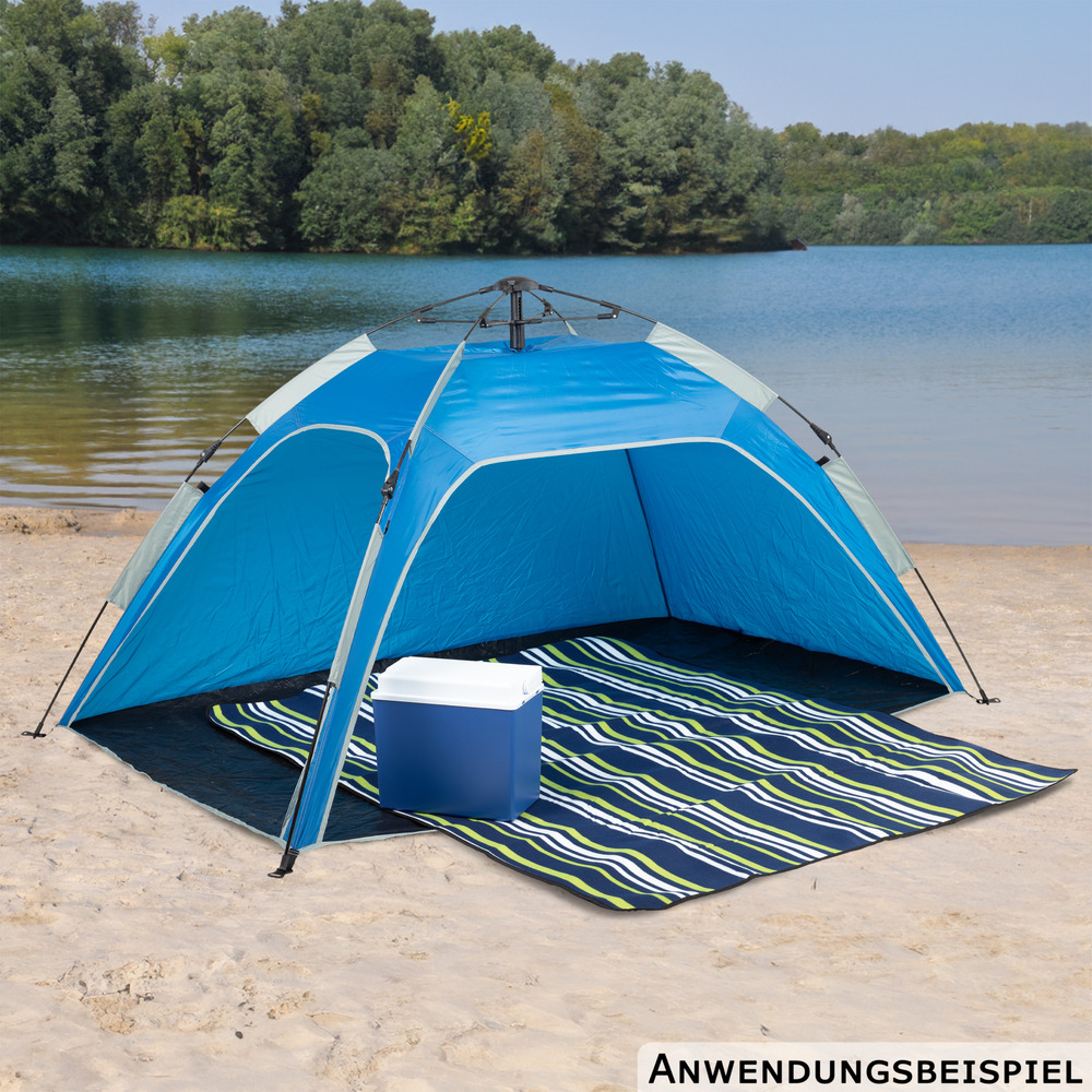 Strandmuschel mit Seilzugtechnik