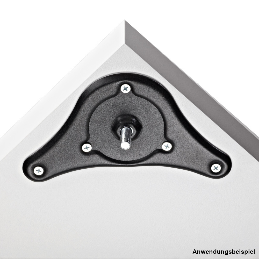 Anschraubplatte Legtop schwarz aus Stahl mitBefestigungsmaterial image number 2