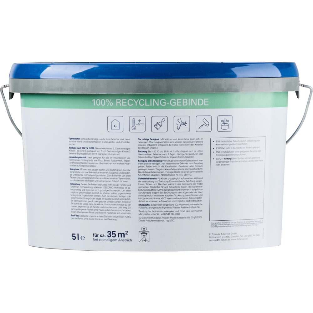 DECOPRO Profiwei&szlig; 5 Liter matt hochdeckend image number 2