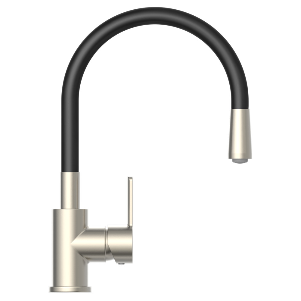 EISL K&uuml;chenarmatur FLEXO Edelstahloptik schwarz image number 1