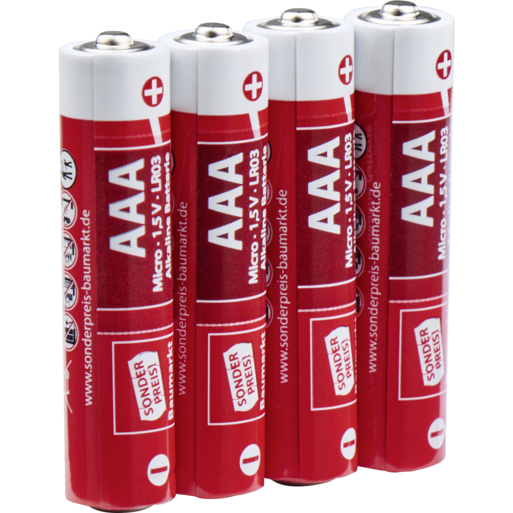 Alkaline-Batterien 4 St&uuml;ck LR 03 AAA