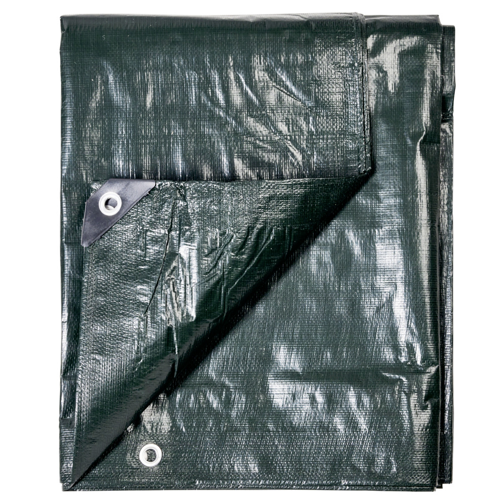 FISHBULL Abdeckplane Profi 2 x 3 m 150 g/m&sup2; gr&uuml;n/schwarz image number 2
