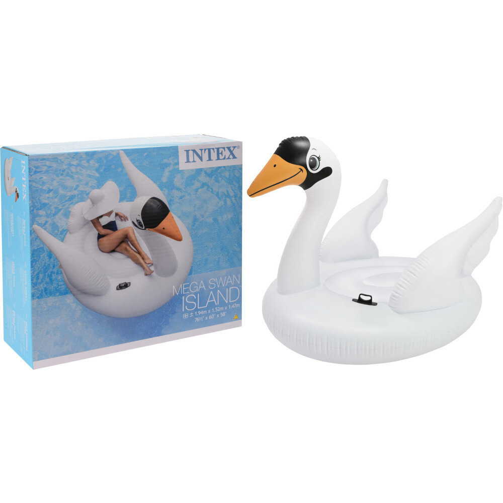 INTEX&reg; Luftmatratze Schwan f&uuml;r zwei Personen mit zwei Luftkammern