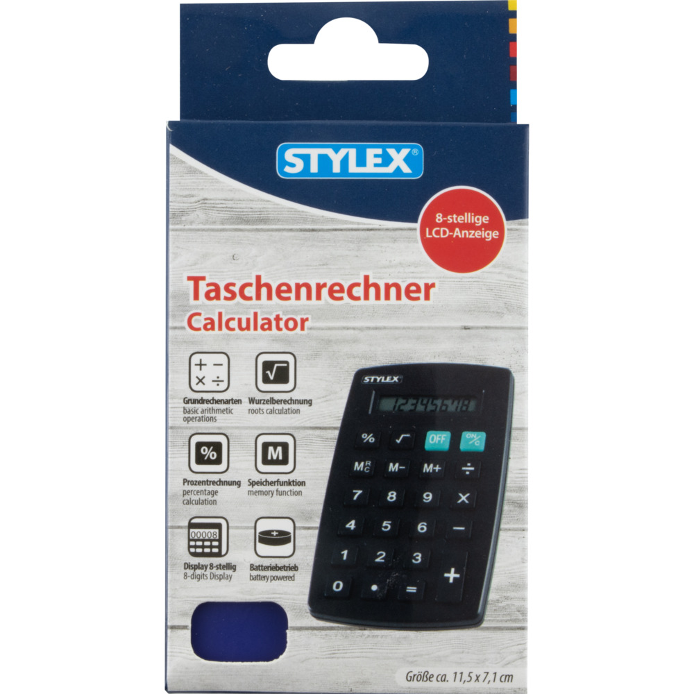 Taschenrechner, 8-stellig, 7 x 11,5 cm, farbig image number 1