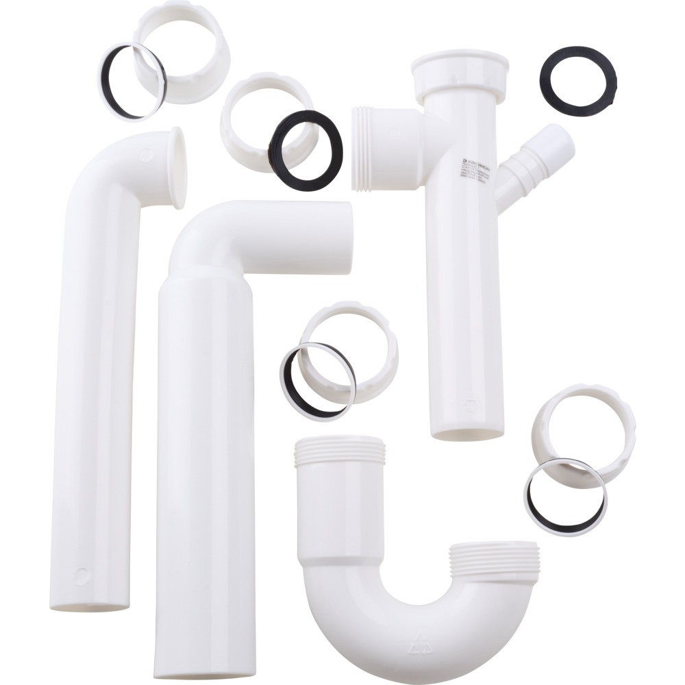 R&ouml;hren-Siphon 1&frac12;" mit 50 mm &Oslash; und 1x Ger&auml;teanschluss &frac34; Zoll image number 1