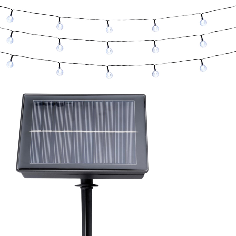 Grundig Solar Lichterkette 15m 100 LEDs warmwei&szlig;