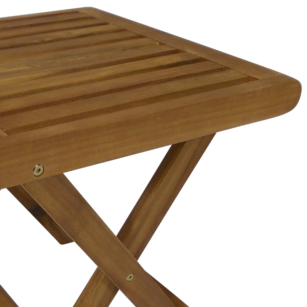 Klapphocker 40 x 40 x 41 cm, Akazieholz ge&ouml;lt image number 1