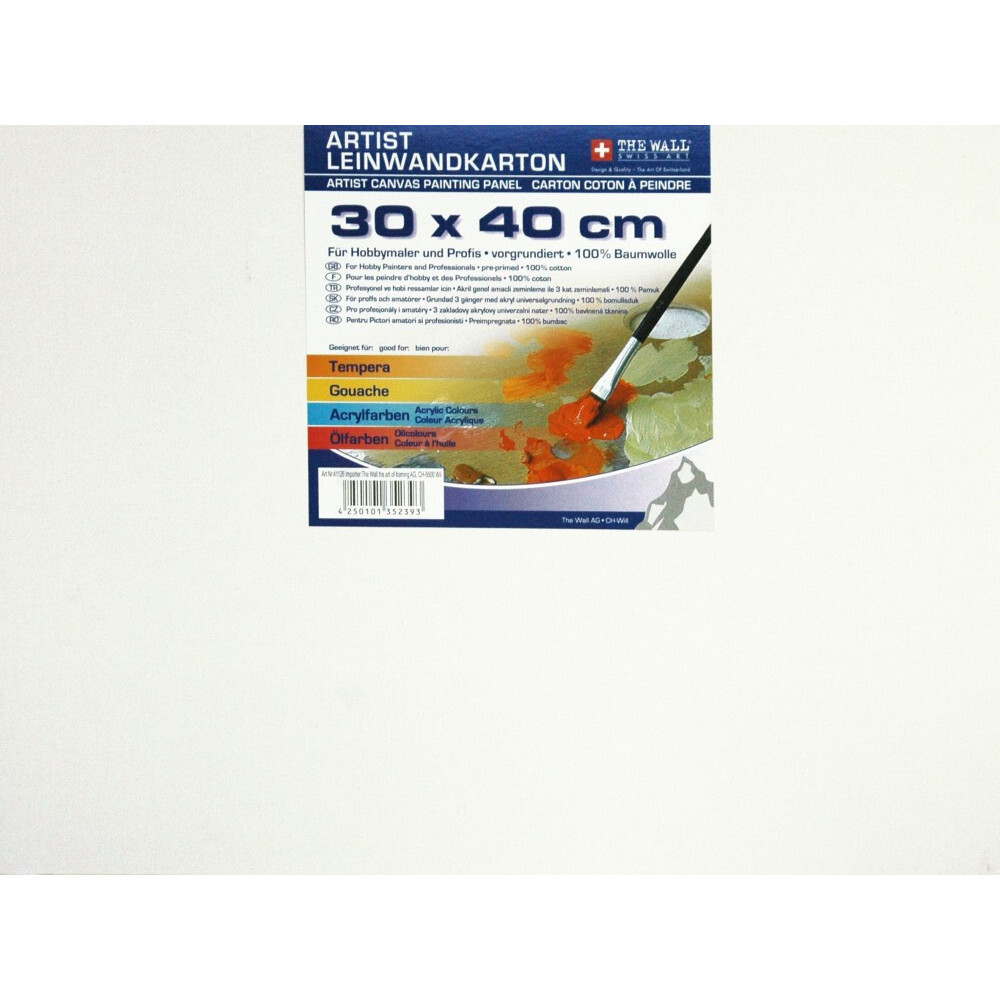 The Wall Artist Leinwandkarton 30 x 40 cm in Wei&szlig;