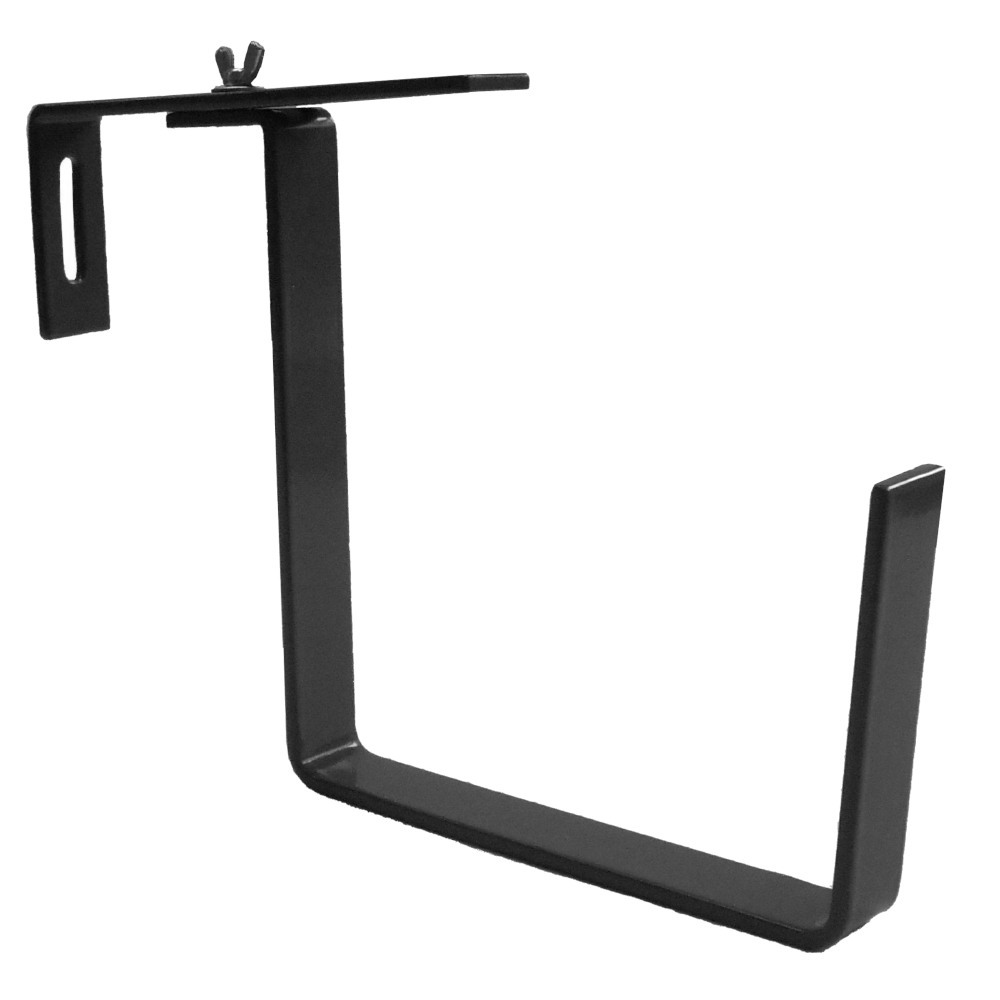 Balkonkastenhalter 2 St&uuml;ck aus lackiertem Metall in anthrazit image number 1