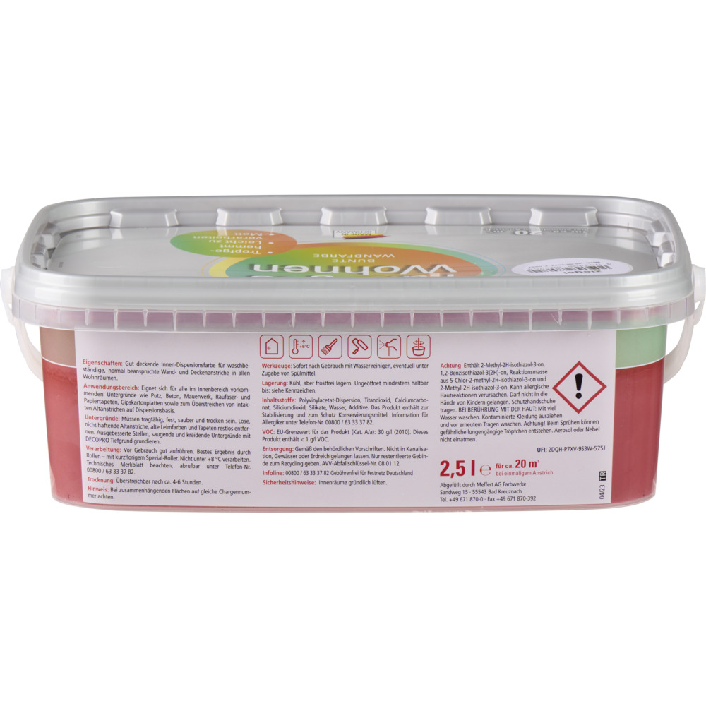 DECOPRO Farbiges Wohnen Ziegel 2,5 L image number 1