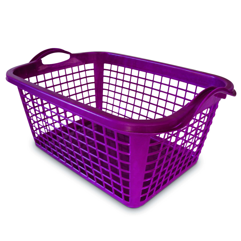 W&auml;schekorb 45 Liter aus Kunststoff in Violett