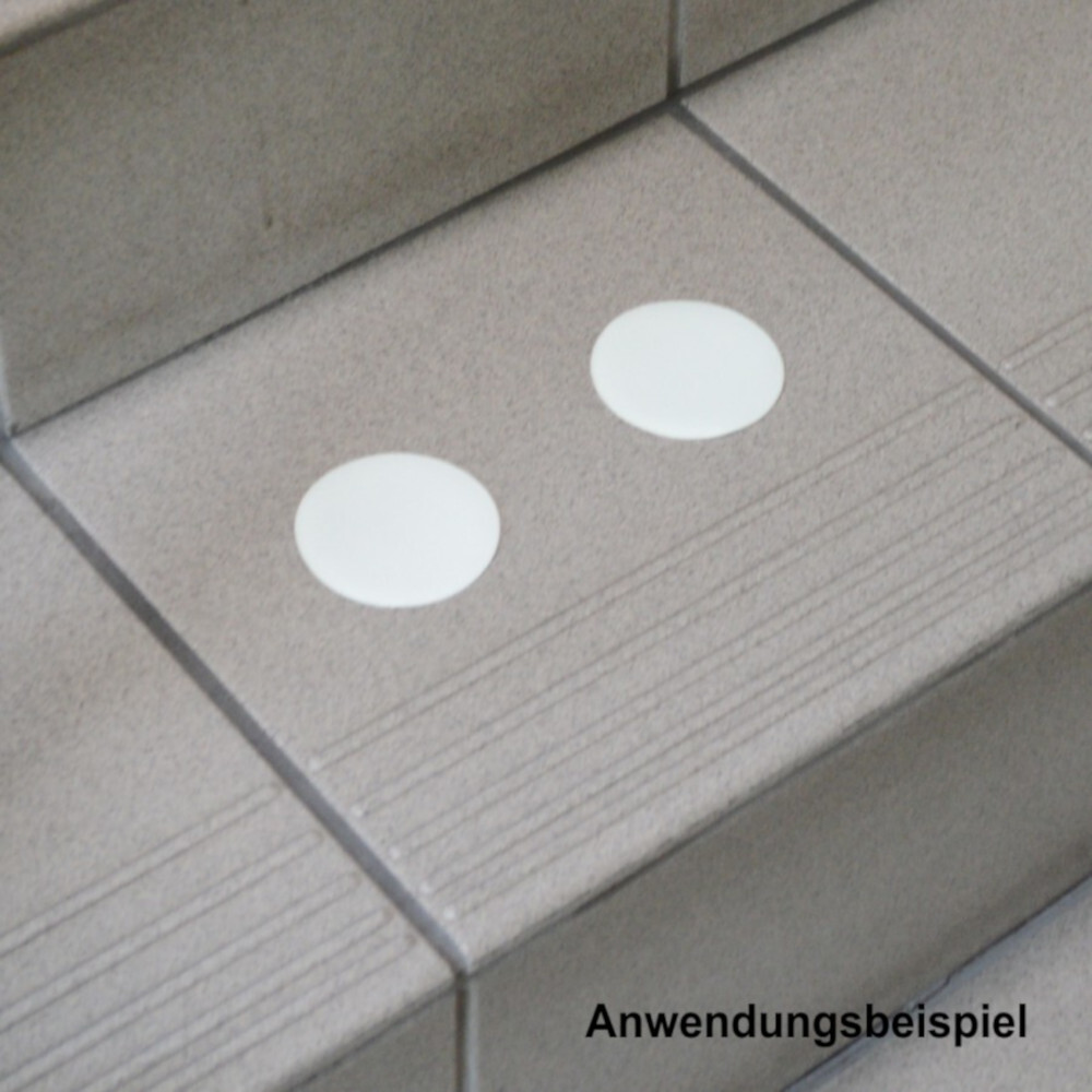 Antirutsch Punkte selbstklebend 2 St&uuml;ck &Oslash; 7cm nachtleuchtend