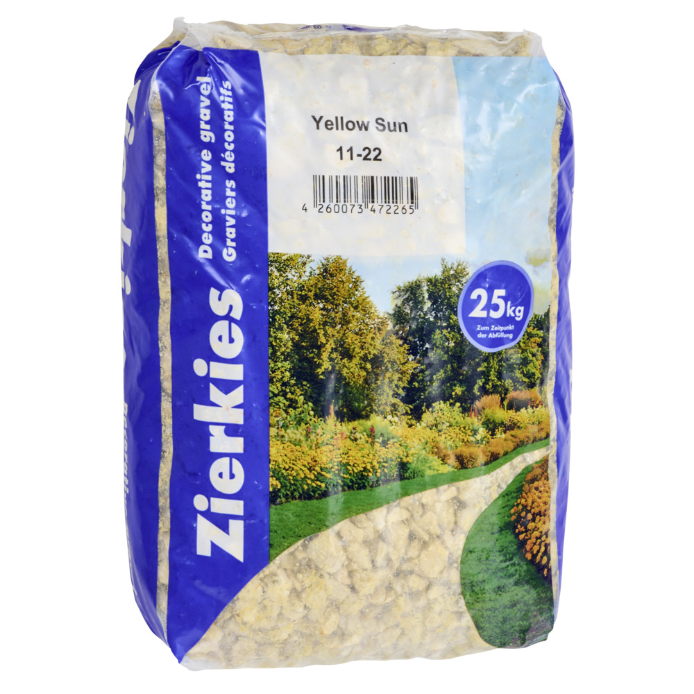 Kalksplitt Yellow Sun im 25 kg Sack mit 11 bis 22 mm K&ouml;rnung