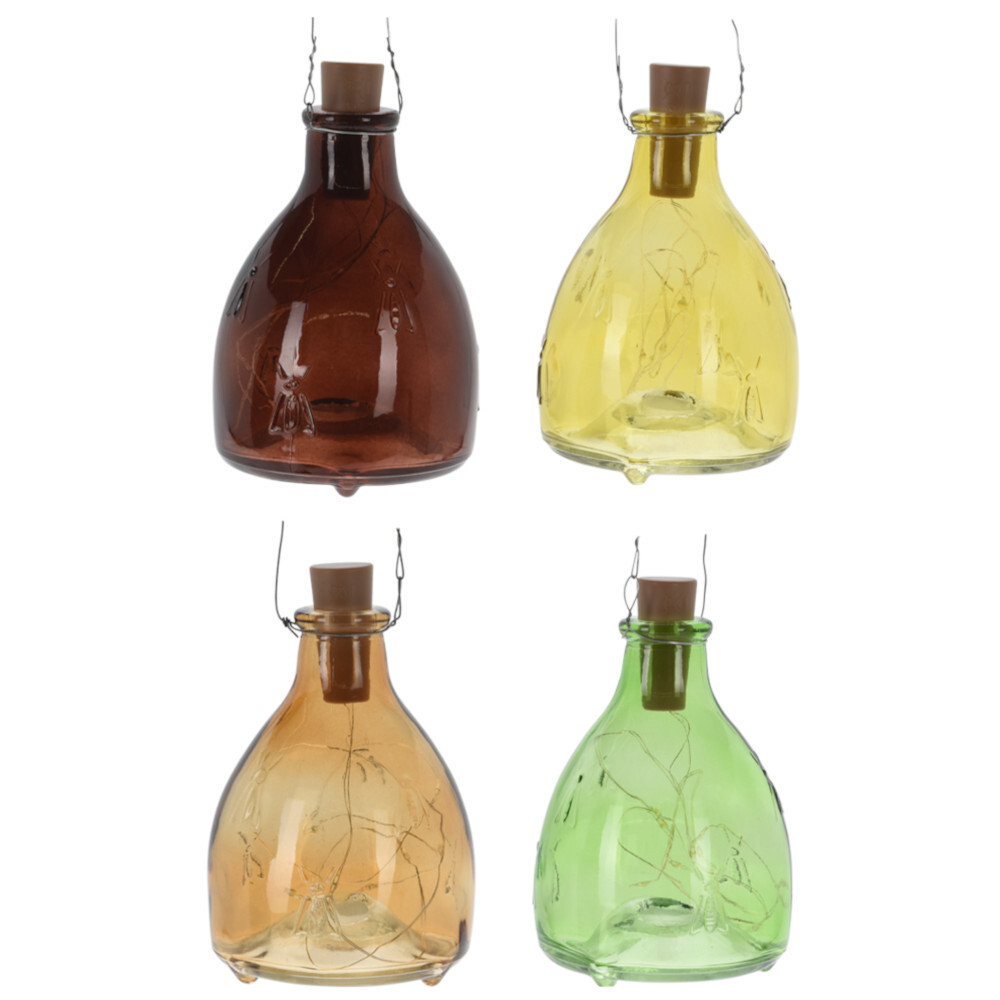 Wespenfalle aus Glas mit Aufh&auml;ngung und Korken