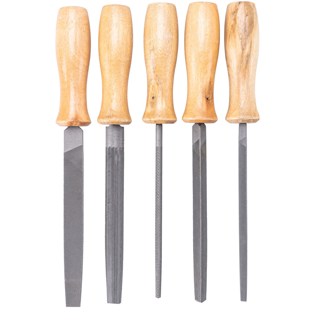 Feilensatz mit Holzgriff 5-teilig 150 mm