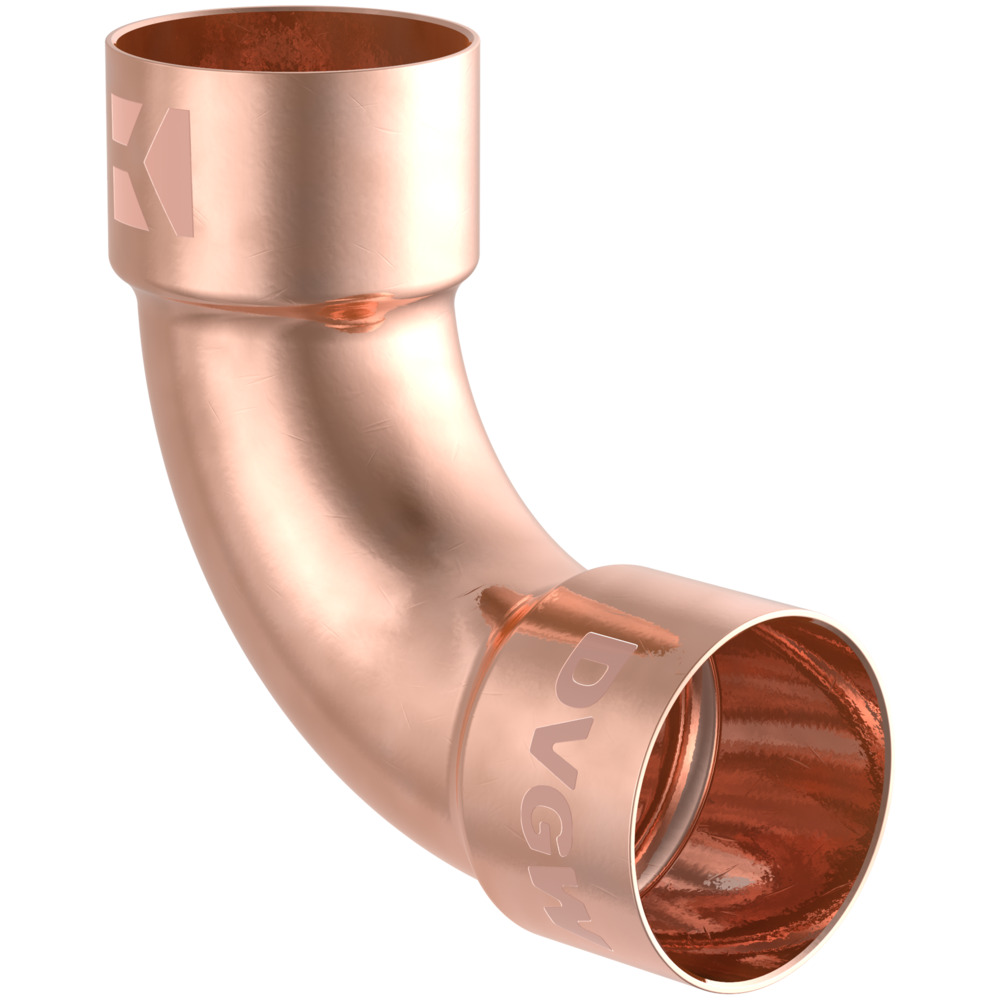Doppel-Bogenmuffe 90&deg; Kupfer-L&ouml;tfitting 12 mm - Nr. 5002a