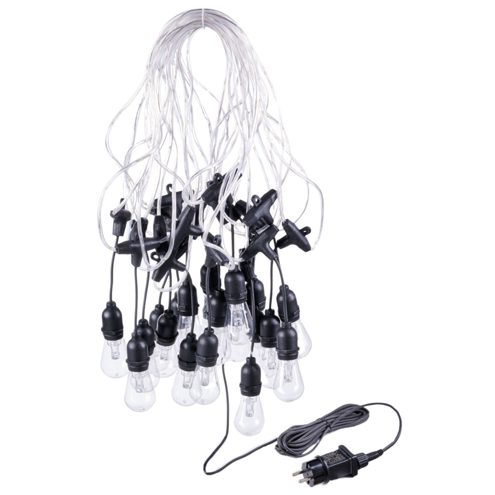 LED-Lichterkette 20 m warmwei&szlig; mit 20 Gl&uuml;hbirnen image number 1