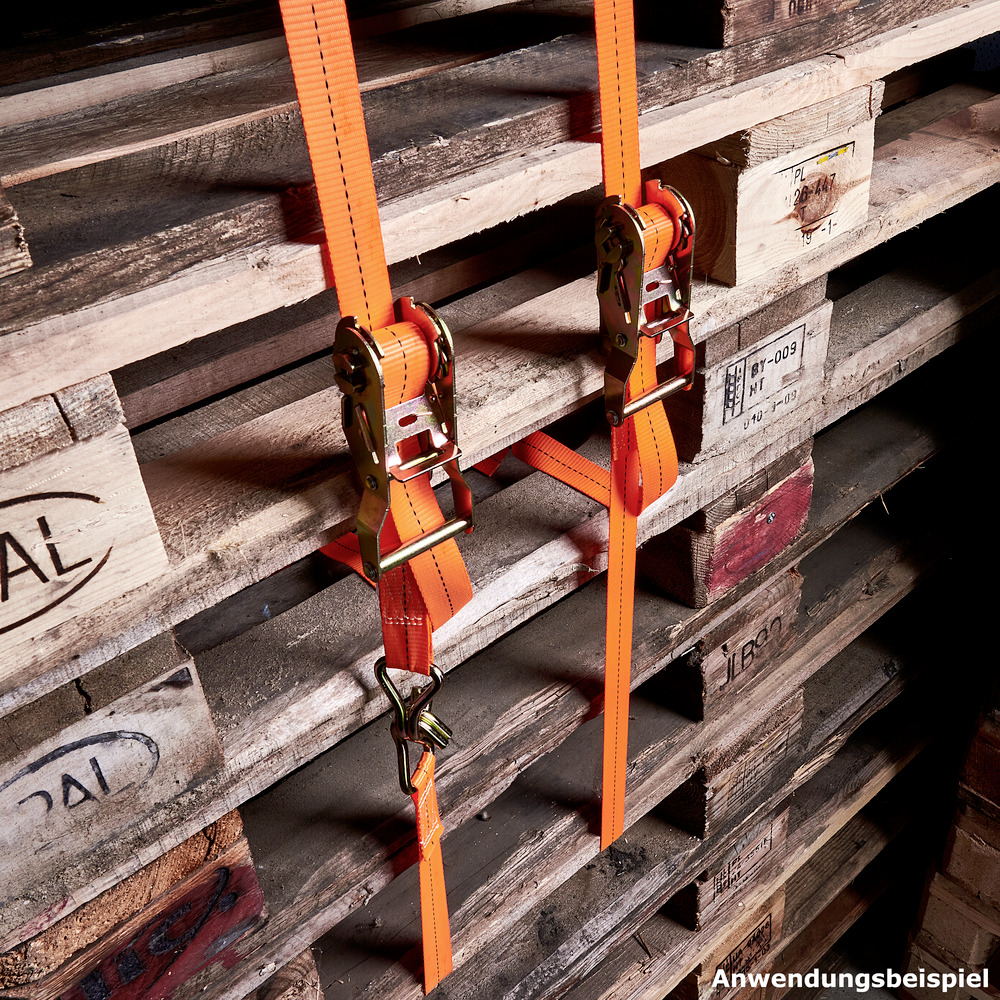 Zurrgurt 2 teilig, 5m 1t mit Spitzhaken image number 1
