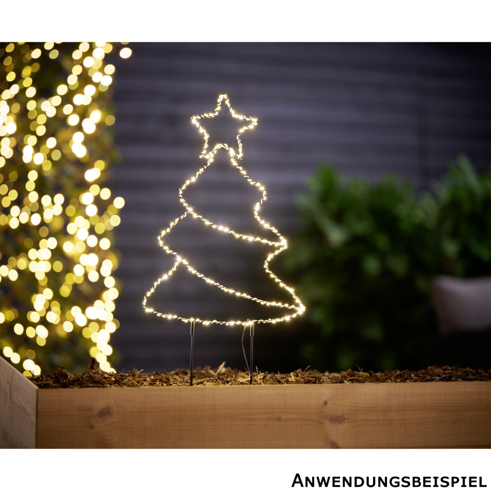 LED Gartenstecker Metall 180 LEDs 45 cm Designauswahl